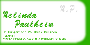 melinda paulheim business card
